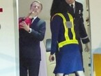The shocking moment French President Emmanuel Macron is apparently slapped in the face by wife Brigitte The shocking moment French President Emmanuel Macron is apparently slapped in the face by wife Brigitte