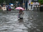 Some low-lying areas in Mumbai witnessed flooding after heavy rainfall and thunderstorm. Some low-lying areas in Mumbai witnessed flooding after heavy rainfall and thunderstorm.