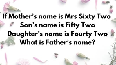 A Facebook brain teaser about family names puzzled users with its clever wordplay. (Facebook/The Kitchen Muse)