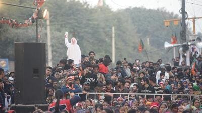 A BJP rally in Delhi in January 2025. (HT Archive) A BJP rally in Delhi in January 2025. (HT Archive)
