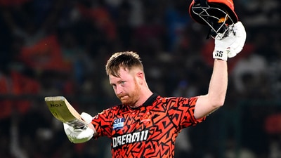 Heinrich Klaasen was in devastating touch as he hit 9 sixes enroute to scoring 105*(39) at the Arun Jaitley Stadium. (ANI) Heinrich Klaasen was in devastating touch as he hit 9 sixes enroute to scoring 105*(39) at the Arun Jaitley Stadium. (ANI)