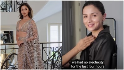 Alia Bhatt spoke about the power cut at her hotel as she got ready for the Cannes 2025 closing ceremony in a 'get ready with me' video with Vogue Magazine. (YouTube/ Vogue) Alia Bhatt spoke about the power cut at her hotel as she got ready for the Cannes 2025 closing ceremony in a 'get ready with me' video with Vogue Magazine. (YouTube/ Vogue)