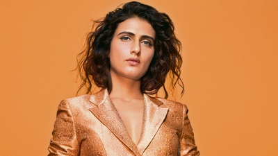 Fatima Sana Shaikh in a brocade pantsuit from GG by Gautam Gupta (Photo: Tejas Nerurkar)