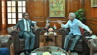 Maldivian foreign minister Abdulla Khaleel condemned the Pahalgam terror attack and backed New Delhi’s fight against terrorism (X/DrSJaishankar)