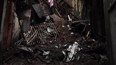 Mumbai, India. May 26, 2025: A section of the roof and staircase of the Haji Kasam chawl in Mumbai's Mahim area collapsed on Monday amid heavy rain. Mumbai, India. May 26, 2025. (Photo by Raju Shinde/ Hindustan Times) (Hindustan Times) Mumbai, India. May 26, 2025: A section of the roof and staircase of the Haji Kasam chawl in Mumbai's Mahim area collapsed on Monday amid heavy rain. Mumbai, India. May 26, 2025. (Photo by Raju Shinde/ Hindustan Times) (Hindustan Times)