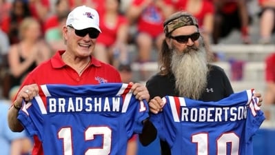 Terry Bradshaw and Phil Robertson were college teammates (X) Terry Bradshaw and Phil Robertson were college teammates (X)