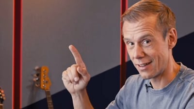 Armin van Buuren explaining the sound of F1 engine.