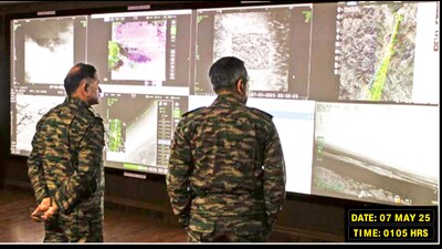 The Indian Army in its in-house magazine released photos of the service chiefs monitoring Operation Sindoor on May 7. Pictured here are army chief Gen Upendra Dwivedi and army vice chief Lt Gen NS Raja Subramani. (ANI) The Indian Army in its in-house magazine released photos of the service chiefs monitoring Operation Sindoor on May 7. Pictured here are army chief Gen Upendra Dwivedi and army vice chief Lt Gen NS Raja Subramani. (ANI)