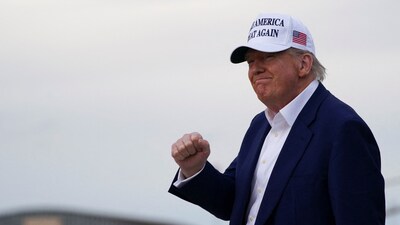 Showing an upbeat attitude, Donald Trump said he thinks "we could have some good news on the Iran front". (Reuters)