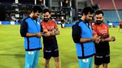 LSG mentor Zaheer Khan showed pictures of his newborn son Fatehsinh to RCB batter Virat Kohli (Screengrabs - LSG X) LSG mentor Zaheer Khan showed pictures of his newborn son Fatehsinh to RCB batter Virat Kohli (Screengrabs - LSG X)