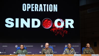 The poster of Operation Sindoor drove home the message India was trying to portray against Pakistan. (File) The poster of Operation Sindoor drove home the message India was trying to portray against Pakistan. (File)