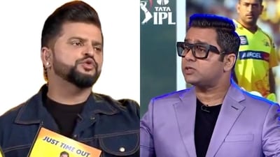 Suresh Raina, left, and Aakash Chopra's discussion turned heated (Star Sports) Suresh Raina, left, and Aakash Chopra's discussion turned heated (Star Sports)