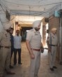 Police officials investigating the crime scene in Amritsar on Monday. (Sameer Sehgal/HT) Police officials investigating the crime scene in Amritsar on Monday. (Sameer Sehgal/HT)