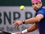 Bulgaria's Grigor Dimitrov eyes the ball as he plays a forehand return to US Ethan Quinn during their men's singles match on day 3 of the French Open tennis tournament at the Roland-Garros Complex in Paris on May 27, 2025. (Photo by JULIEN DE ROSA / AFP) Bulgaria's Grigor Dimitrov eyes the ball as he plays a forehand return to US Ethan Quinn during their men's singles match on day 3 of the French Open tennis tournament at the Roland-Garros Complex in Paris on May 27, 2025. (Photo by JULIEN DE ROSA / AFP)