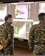 The Indian Army in its in-house magazine released photos of the service chiefs monitoring Operation Sindoor on May 7. Pictured here are army chief Gen Upendra Dwivedi and army vice chief Lt Gen NS Raja Subramani. (ANI)