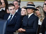 First Lady Melania Trump refuted claims on social media that her son Barron applied to Harvard and was rejected.