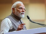 Prime Minister Narendra Modi addresses during the celebration of 20 years of Gujarat's Urban Growth Story and launch of 'Urban Development Year, 2025', in Gandhinagar, Tuesday, May 27, 2025.