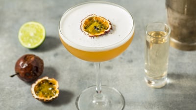 This vibrant drink, also known as the Pornstar Martini, was crafted in 2002 by bartender Douglas Ankrah (Photo: Adobe Stock) This vibrant drink, also known as the Pornstar Martini, was crafted in 2002 by bartender Douglas Ankrah (Photo: Adobe Stock)