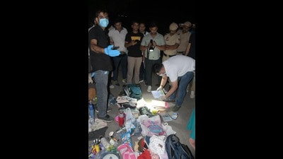 From the victims’ car, police recovered three phones, one of which was not password-protected. Cops used this phone to reach the family’s relatives to inform them about the incident. (Sant Arora/HT) From the victims’ car, police recovered three phones, one of which was not password-protected. Cops used this phone to reach the family’s relatives to inform them about the incident. (Sant Arora/HT)