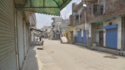 Ghaziabad India - May 27 2025 Ghaziabad Majority of local shops in Nahal village remained shut with locks on Tuesday in Ghaziabad , India on Tuesday, May 27 2025. (Photo by Sakib Ali/Hindustan Times) (Sakib Ali/HT Photo) Ghaziabad India - May 27 2025 Ghaziabad Majority of local shops in Nahal village remained shut with locks on Tuesday in Ghaziabad , India on Tuesday, May 27 2025. (Photo by Sakib Ali/Hindustan Times) (Sakib Ali/HT Photo)