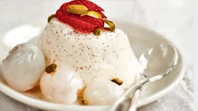Litchi-Coconut Panna Cotta by Chef Himani Sharma