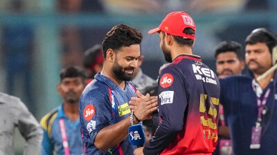 Royal Challengers Bengaluru's captain Jitesh Sharma and Lucknow Super Giants' captain Rishabh Pant during the toss before the start of the IPL 2025 cricket match (PTI) Royal Challengers Bengaluru's captain Jitesh Sharma and Lucknow Super Giants' captain Rishabh Pant during the toss before the start of the IPL 2025 cricket match (PTI)