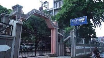 The Sacred Heart Catholic Church in Jalandhar that houses the residence of the bishop of Jalandhar diocese. (HT File)