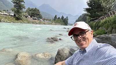 Speaking at a press conference, the J&K chief minister called for an increase in tourism. (X/@OmarAbdullah) Speaking at a press conference, the J&K chief minister called for an increase in tourism. (X/@OmarAbdullah)