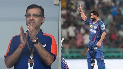 Sanjiv Goenka reacted to Rishabh Pant's century