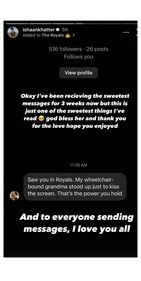 A screen grab from Ishaan Khatter's Instagram stories. A screen grab from Ishaan Khatter's Instagram stories.