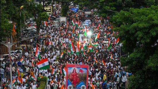 Several rallies and public demonstrations were organised in Maharashtra to honour the armed forces following the successful conduct of Operation Sindoor. (Raju Shinde/HT Photo)