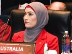 Fatima Payman is the first senator to wear a hijab inside Australia's parliament, according to local media. Fatima Payman is the first senator to wear a hijab inside Australia's parliament, according to local media.