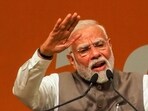 Prime Minister Narendra Modi addresses the gathering during an event marking 20 years of the Gujarat Urban Growth Story at Gandhinagar, 