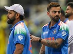 Can Rohit Sharma, left, and Virat Kohli last till 2027 World Cup?