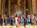A multi-party delegation led by BJP MP Ravi Shankar Prasad met French Senators of the India-France Friendship group and Committee on Defence and Foreign Affairs. A multi-party delegation led by BJP MP Ravi Shankar Prasad met French Senators of the India-France Friendship group and Committee on Defence and Foreign Affairs.