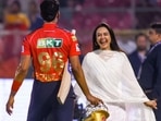 Preity Zinta flashes her iconic smile as Shreyas Iyer hits the winning six in PBKS Vs MI match.