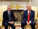 Canadian Prime Minister Mark Carney and US President Donald Trump engage in a meeting at the White House in Washington, DC. Canadian Prime Minister Mark Carney and US President Donald Trump engage in a meeting at the White House in Washington, DC.