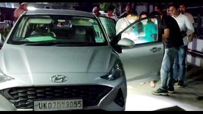 A view of the car in which a person, his wife, their three children, and his parents were found dead allegedly by suicide, in Panchkula. (ANI) A view of the car in which a person, his wife, their three children, and his parents were found dead allegedly by suicide, in Panchkula. (ANI)