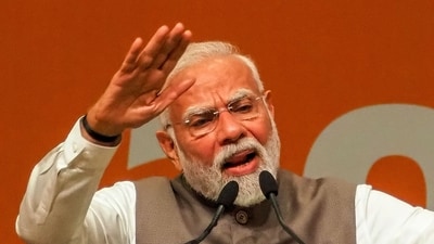 Prime Minister Narendra Modi addresses the gathering during an event marking 20 years of the Gujarat Urban Growth Story at Gandhinagar, (AFP) Prime Minister Narendra Modi addresses the gathering during an event marking 20 years of the Gujarat Urban Growth Story at Gandhinagar, (AFP)