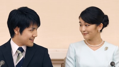 Japan's former princess, Mako, with husband Kei Komuro (AP) Japan's former princess, Mako, with husband Kei Komuro (AP)
