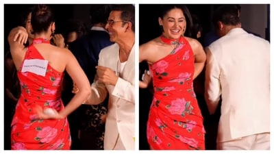 Nargis Fakhri burst out laughing when Akshay Kumar pulled a prank on her, during Housefull 5 trailer launch event. Nargis Fakhri burst out laughing when Akshay Kumar pulled a prank on her, during Housefull 5 trailer launch event.