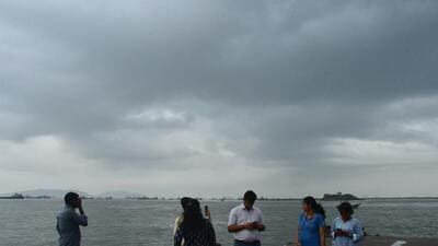 Mumbai, India – 28, May 2025: Dark monsoon clouds seen over the sky, in Mumbai, India, on Wednesday, May 28, 2025. (Photo by Bhushan Koyande/HT Photo)