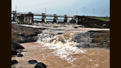 Navi Mumbai, India - May 28, 2025:Panvel’s Dehrang dam overflows, water cut withdrawn at Panvel in Navi Mumbai, India, on Wednesday, May 28, 2025. (Photo by Bachchan Kumar/ HT PHOTO) (HT PHOTO) Navi Mumbai, India - May 28, 2025:Panvel’s Dehrang dam overflows, water cut withdrawn at Panvel in Navi Mumbai, India, on Wednesday, May 28, 2025. (Photo by Bachchan Kumar/ HT PHOTO) (HT PHOTO)