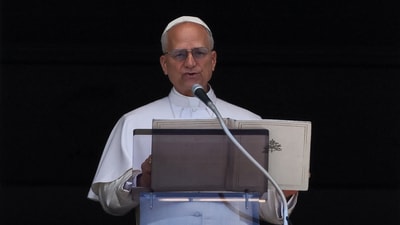 Pope Leo XIV appealed for an end to the wars in Gaza and Ukraine, citing the death of children (REUTERS)