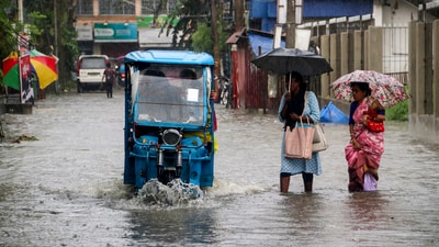 The intensification of the monsoon has been aided by a low-pressure area over the northwest Bay of Bengal off the Odisha coast. (PTI FILE) The intensification of the monsoon has been aided by a low-pressure area over the northwest Bay of Bengal off the Odisha coast. (PTI FILE)