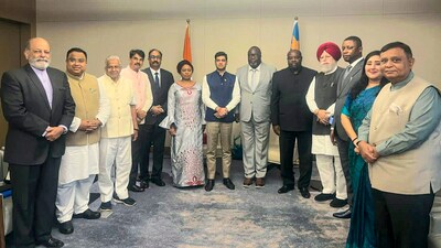 Shrikant Shinde informed that Congo's parliamentarians and leaders have expressed solidarity with India in its fight against terrorism. (@IndiainDRC) Shrikant Shinde informed that Congo's parliamentarians and leaders have expressed solidarity with India in its fight against terrorism. (@IndiainDRC)