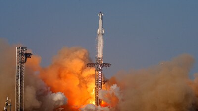 SpaceX said that the Starship experienced a “rapid unscheduled disassembly”. (REUTERS)