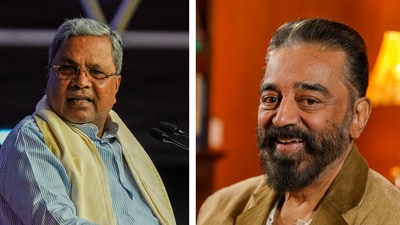 Karnataka chief minister Siddaramaiah and actor Kamal Haasan. (PTI photos) Karnataka chief minister Siddaramaiah and actor Kamal Haasan. (PTI photos)
