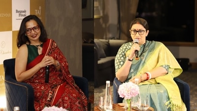 Rujuta Diwekar and Smriti Irani