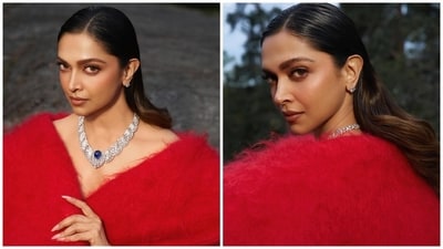 Deepika Padukone wears an Ashi Studio gown and a Cartier necklace. Deepika Padukone wears an Ashi Studio gown and a Cartier necklace.